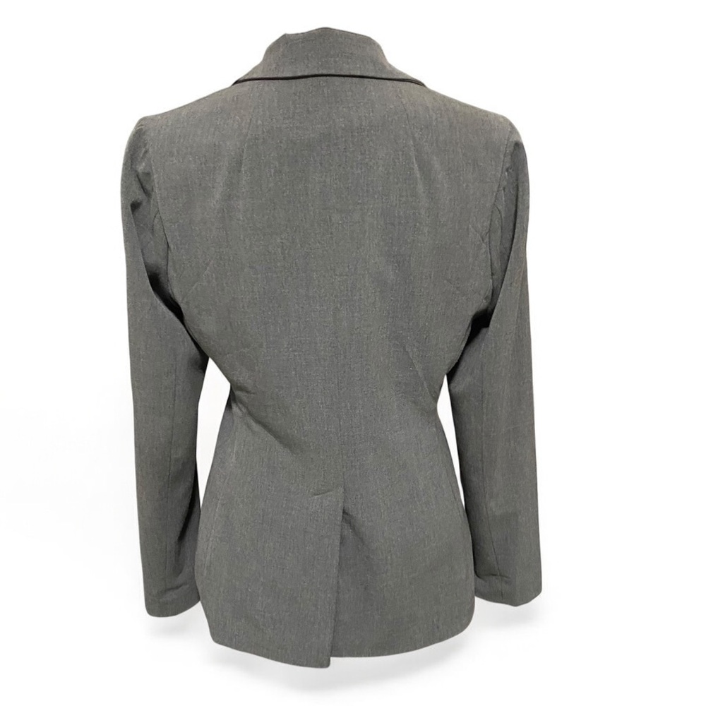 ❌SOLD❌Not Forever Gray Single Button Fitted Blazer Jacket Split Tail - Picture 5 of 17